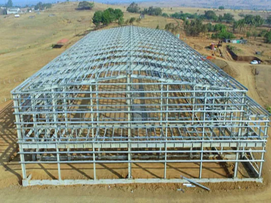 Construção de armazém de estrutura de aço prática e bonita