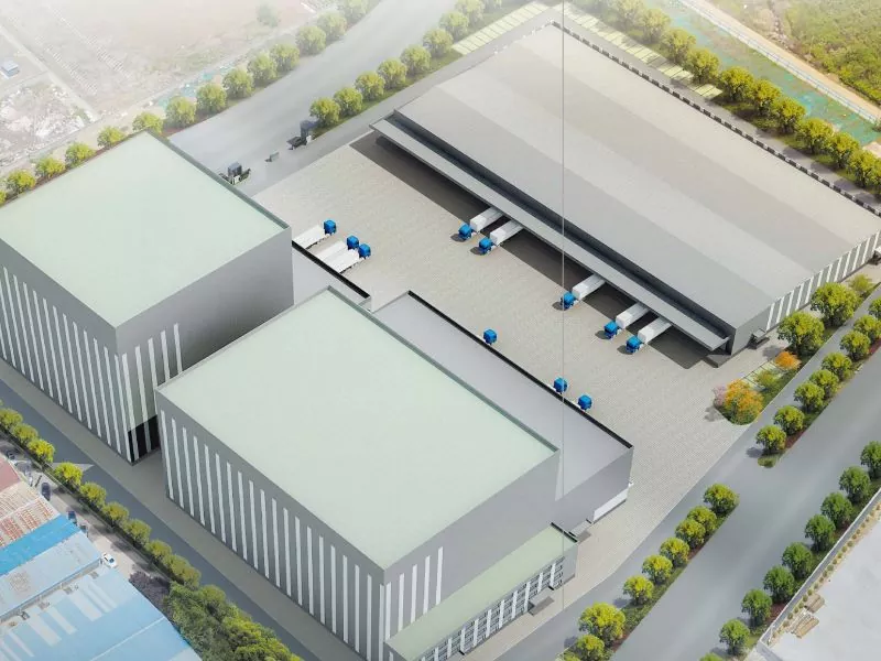 Construção de armazém de estrutura de aço