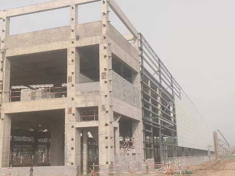 Construção de armazém de estrutura de aço