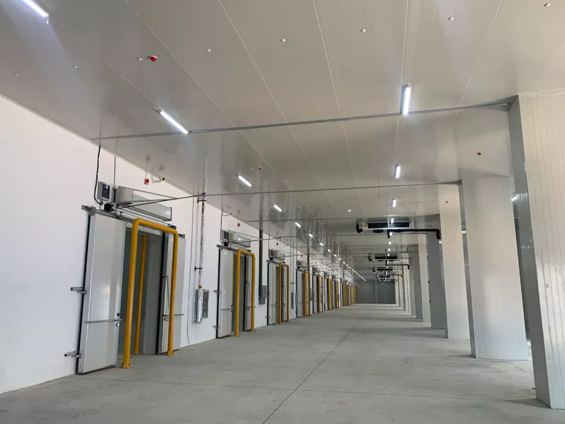 Armazém de estrutura de aço para refrigeração